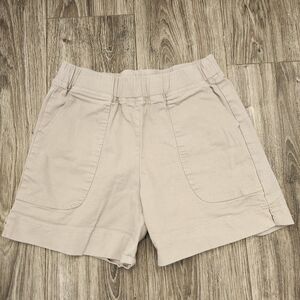 Misslook High Waist Stretch Pull On  Casual Tan Shorts Medium